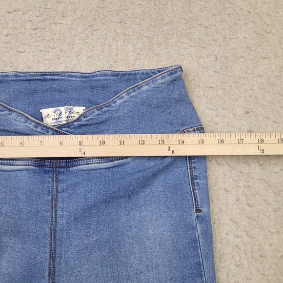 Free People We The Free Jeans Venice Beach Flare Jeans 27 Pull On Crossover NEW - Picture 8 of 12